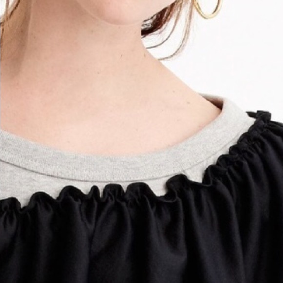 NWT J. Crew Medium left cutest ruffled sweatshirt - Picture 5 of 5